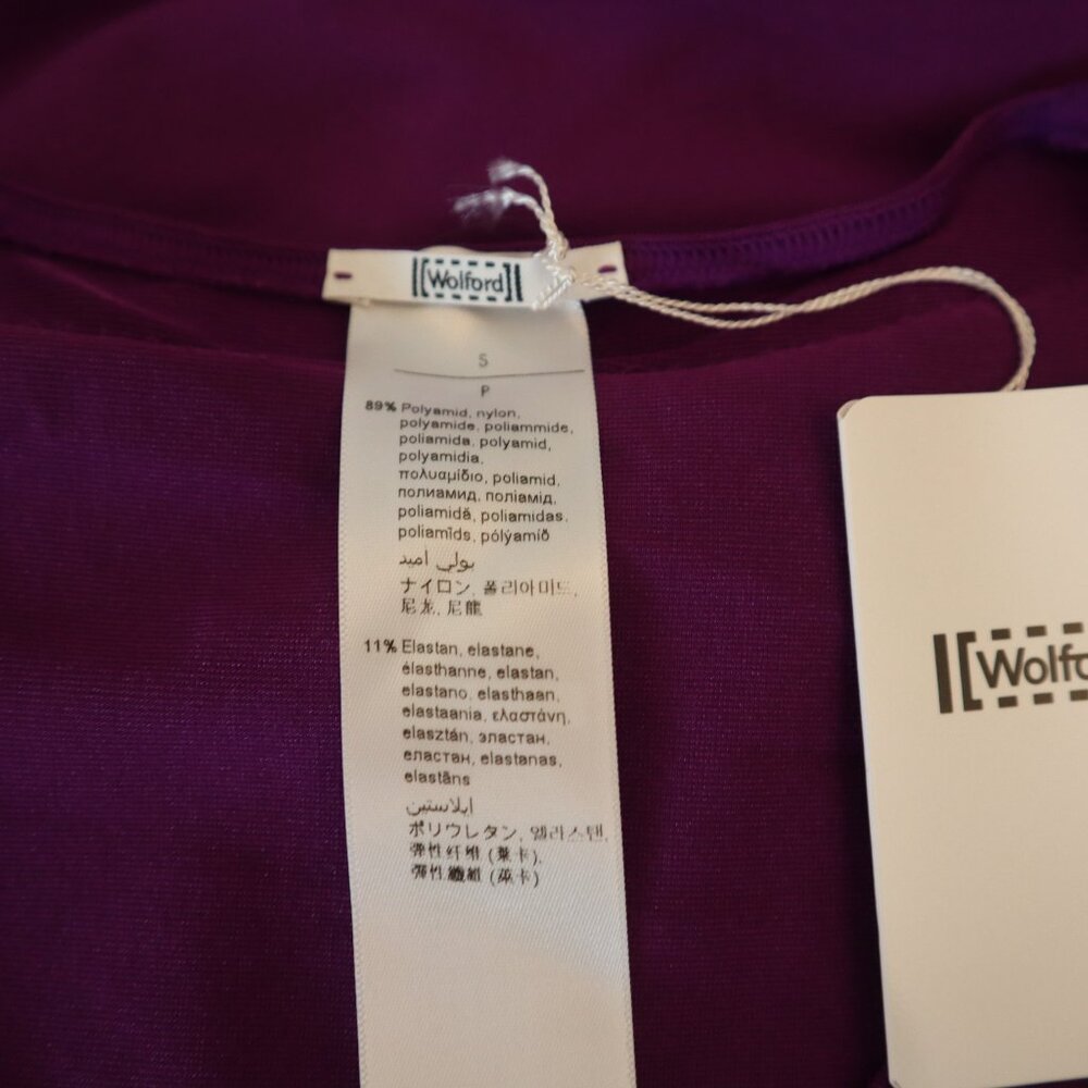 Wolford Stretch Top in Hyacinth Purple with Mesh Details New Tags Size Small - Picture 7 of 9